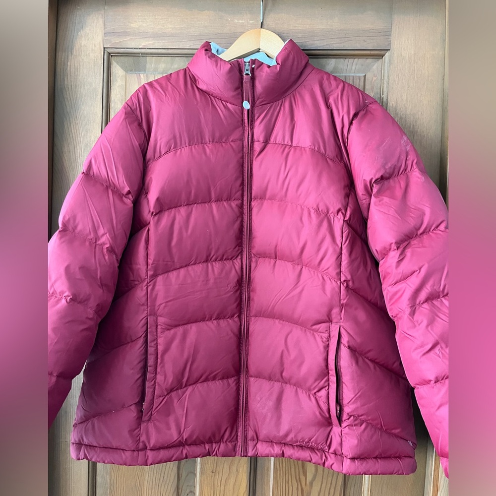 LL bean Bean Tested Goose Down Puffer Coat res Size XL